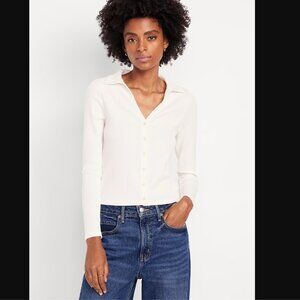 Old Navy Slim Ribbed Button-Down Top